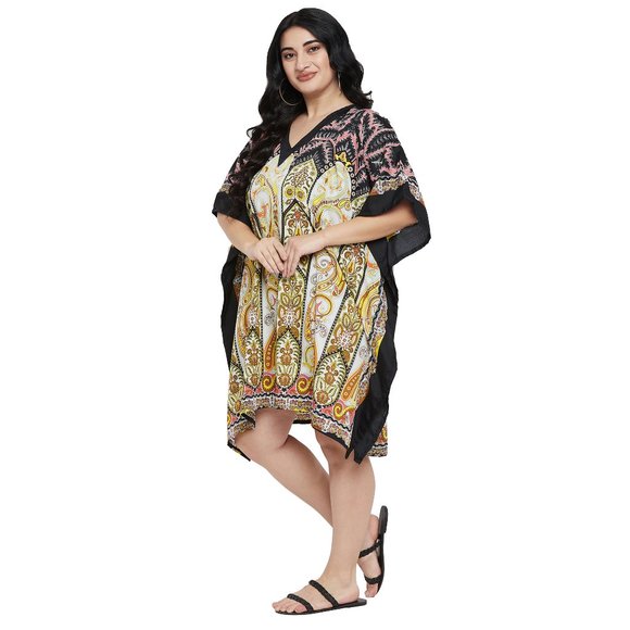 Gypsie Blu Women Mini Dress Paisley Print Polyester Street Wear Tunic - Picture 7 of 10